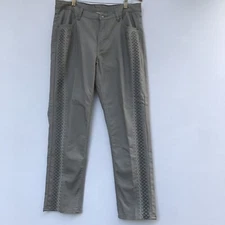 Anthony Originals Pants Embroidered Design Gray Stretch  Women Size 14p