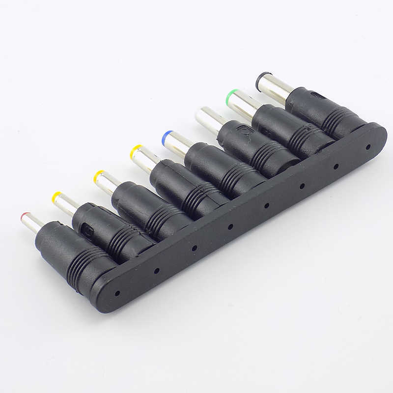 8pcs Universal AC DC Power Charger Adapter Tips Jack Plugs For Laptop ...