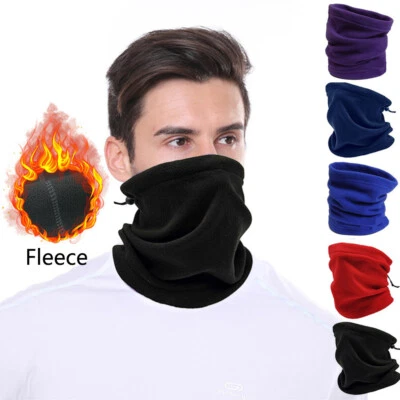 Snood Neck Warmer Scarf Men Winter Thick Fleece Thermal Windproof Balaclava Mask