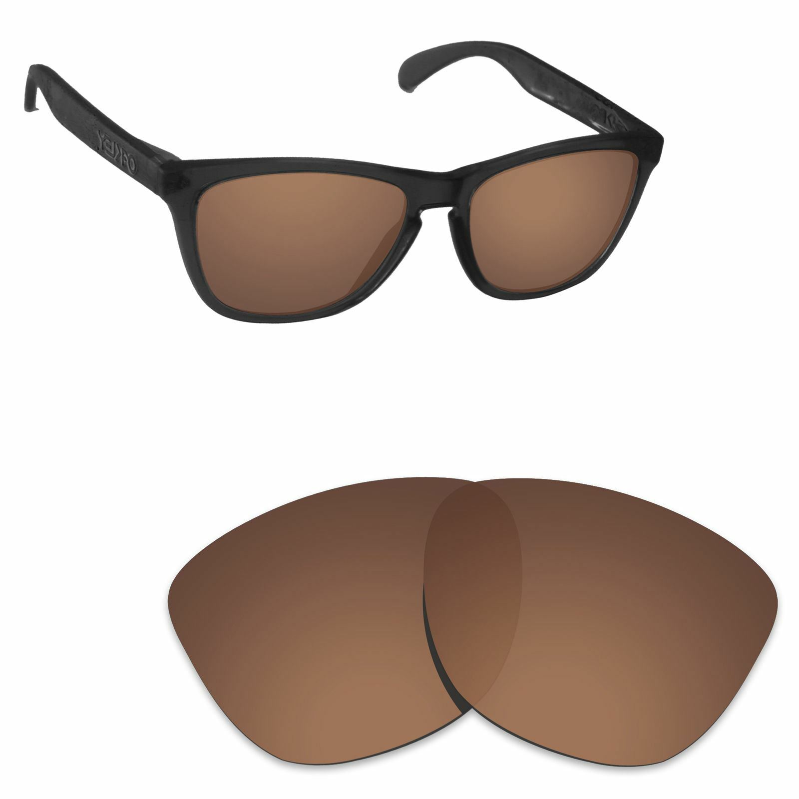 Hawkry Polarized Replacement Lenses for-Oakley Frogskins Bronze Brown