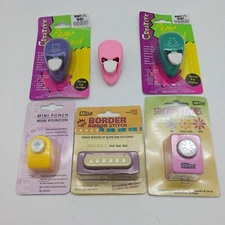 6 NEW Paper Punches Bear Flower Star Heart Craft Scrapbook Supplies