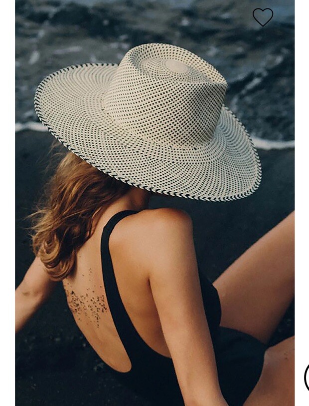 Van Palma Austin Hat Black & White Resort Summer L NWT $387  display picture 3