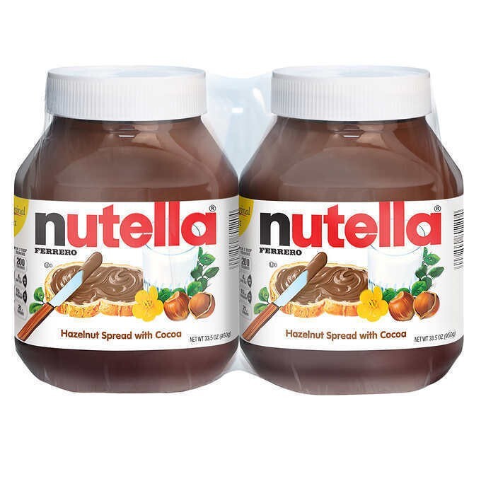 Nutella Avellana Spread con Cacao, 33.5 OZ, 2 unidades Snack Saludable EE. UU.