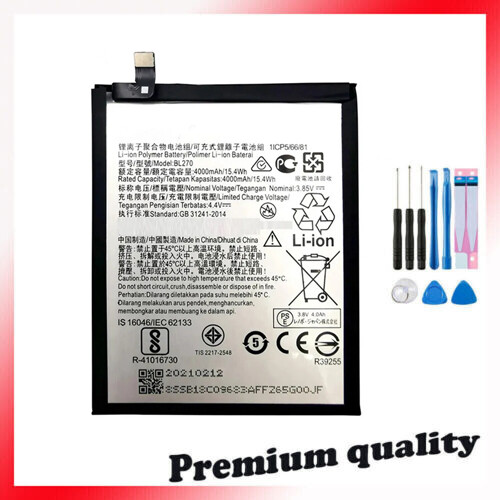 New Replacement Battery BL270 For Lenovo K8 Note XT1902-3 4000mAh