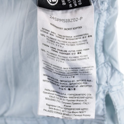 Parajumpers NWT Polyamide Breeze Shield Overshirt/Jacket Size L US Pastel Blue - Picture 10 of 20