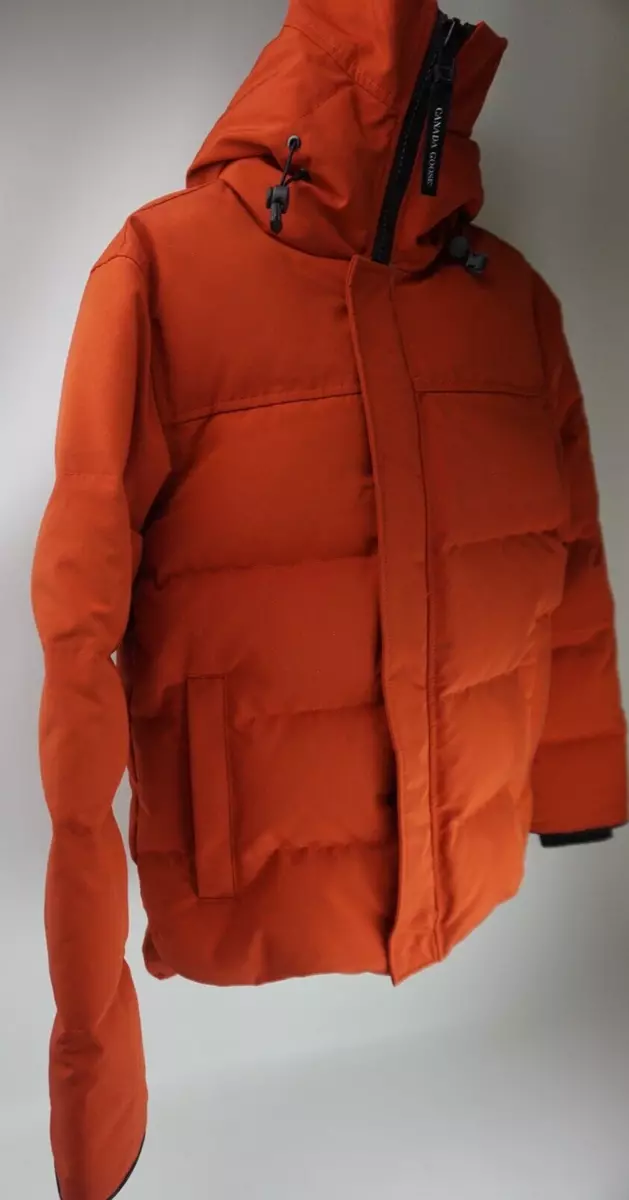 Canada Goose MacMillan Slim Fit Hooded Parka Coat Men's Red Jasper Size Small