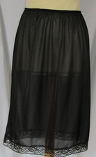 Black Half Slip Lace Trim 8 10 12 14 16 18 20 22 24 26 24" Long Seconds F3