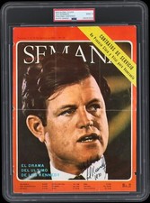 Ted Kennedy Signed 1970 Magazine Cover PSA/DNA MINT 9