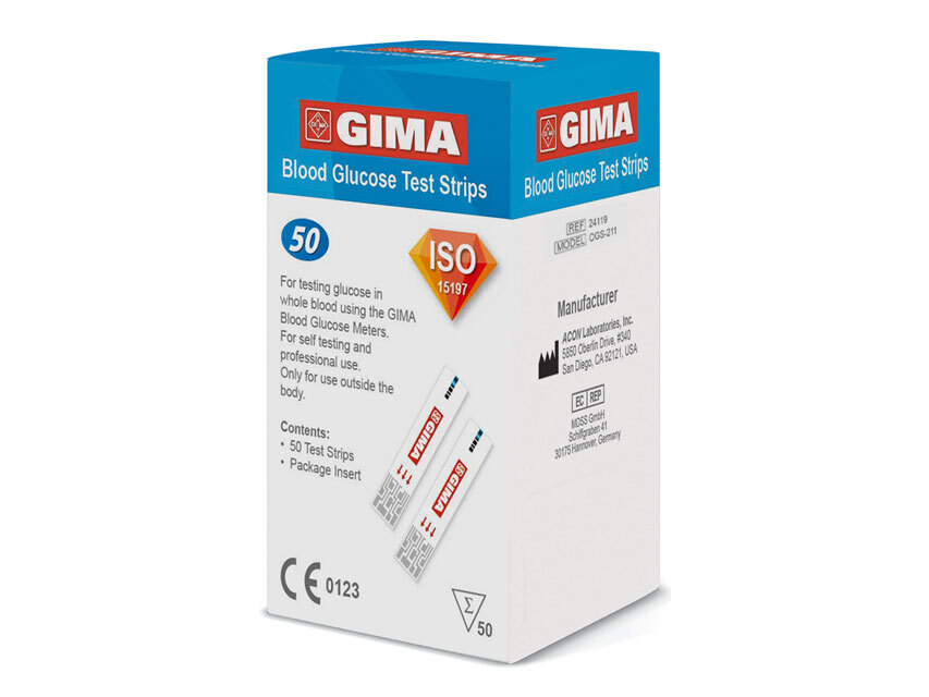 STRISCE GLUCOSIO per GLUCOMETRO GIMA