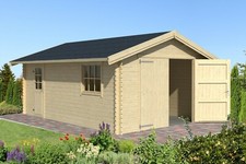 Garage Werkstatt Holzgarage Schuppen YARIK 400x560 cm 40 mm Lasita Maja