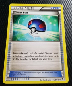 2012 Black & White Boundaries Crossed GREAT BALL Pokémon Item Card 5ban #129