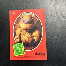 B4d Teenage Mutant Ninja Turtles Movie 1990 Topps #10 Donatello Sticker