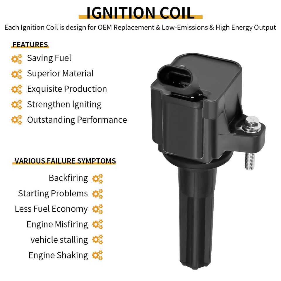 Bobinas de encendido y bujías UF497 para GMC Envoy 2007-2010 Hummer H3 H3T L5 OEM Foto 2 de 4