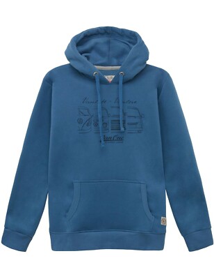 Herren Hoodie VW Bulli Kapuzenpullover Sweatshirt »WE ARE FAMILY« Blau Navy