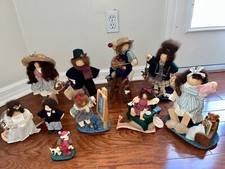 RARE Lizzie High 10 pc Handcrafted Whimsical Wooden Folk Doll Collection w Tags