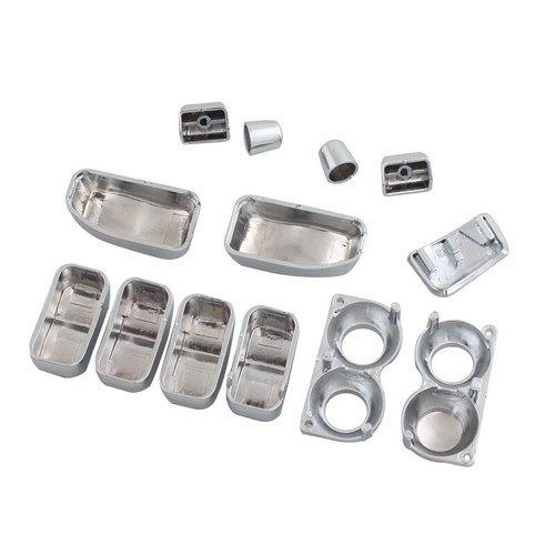 13pcs Chrome Switch Housing Button Caps For Harley Street Glide FLHX/I 2014-2022 - Picture 12 of 17