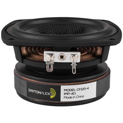 Audio CF1204 412 Woven Carbon Fiber Midwoofer 4 Ohms