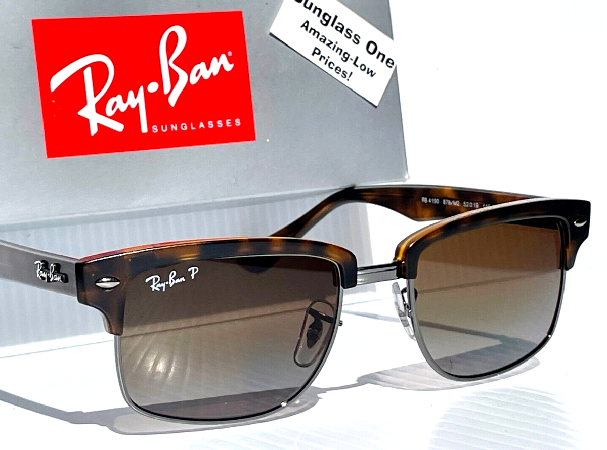 Ray-Ban Clubmaster RB4190 Tortoise Frame with Polarized Ray-Ban Clubmaster RB4190 Tortoise Frame with Polarized