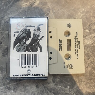 EPIC CASSETTE TAPE/ TED NUGENT/FREE FOR ALL/ 1976 ROCK (RARE US IMPORT)