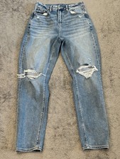 American Eagle Jeans Womens 4R Blue Denim Medium Wash High Rise Curvy Mom Jean