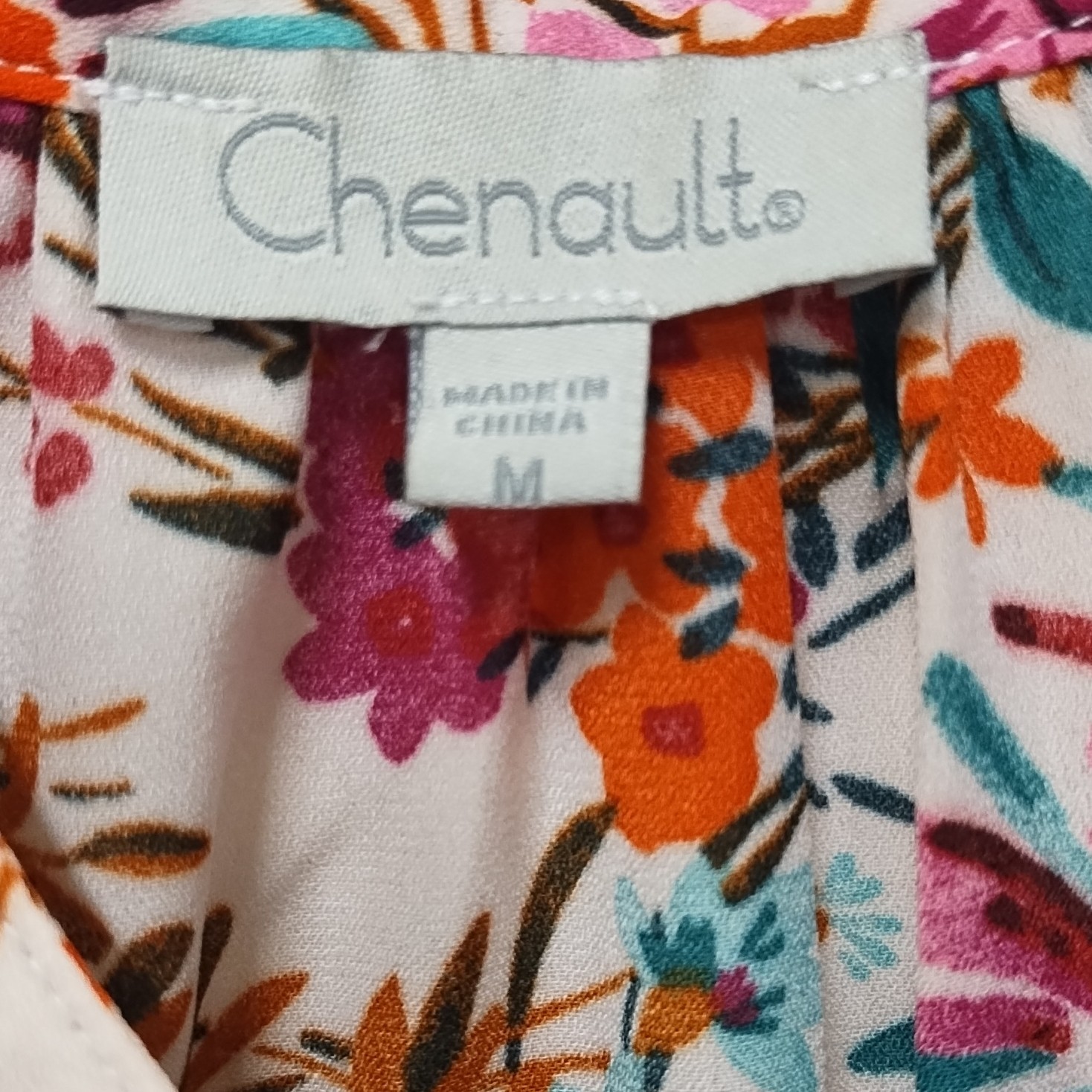 Chenault Multicolor Floral Collared Button Blouse… - image 3