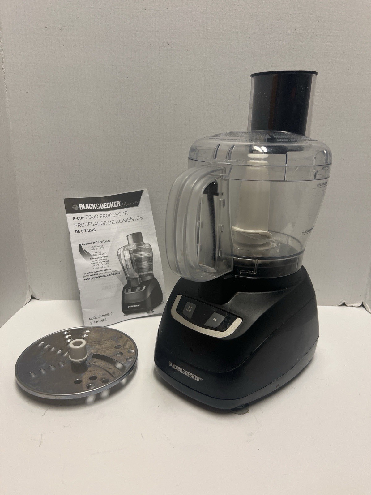 BLACK+DECKER 8-Cup Full-Size Food Processor FP1600B Black Ch