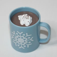 American Girl Hanukkah Spirit Sweater Blue Mug with Faux Hot Cocoa for 18" Dolls