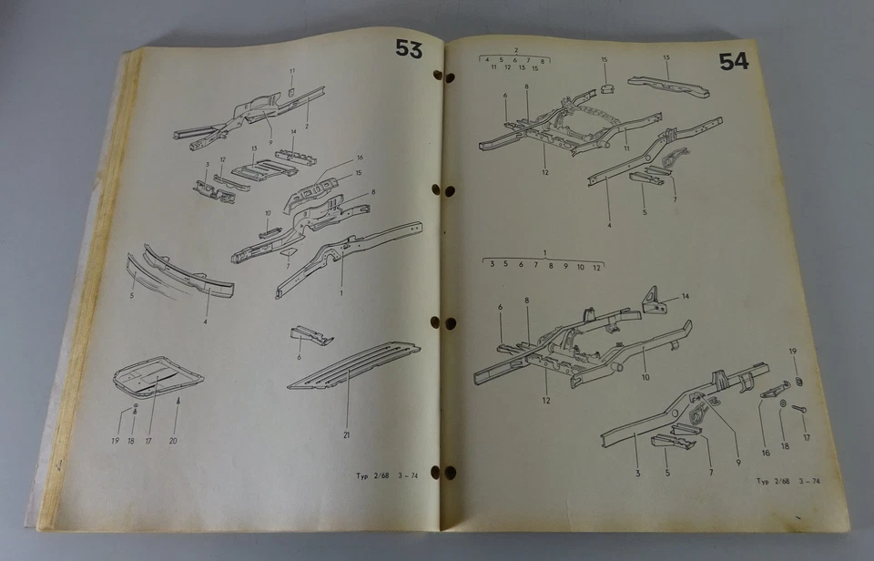 Catalogo Immagini/Catalogo Ricambi VW Bus / Transporter T2/T2a Uscita 1975 Di - Immagine 4 di 4