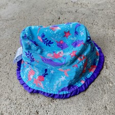 Uv Skinz Girls Hat Size S Narwahl Ocean Theme Reversible