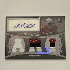Andre Roberts, ROOKIE CARD, S/N 1/1 PLATINUM, 2010 Topps Triple Threads Football