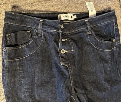 PLEASE Jeans Damen P78A Boyfriend Größe L dunkelblau siehe Bilder
