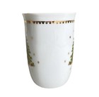 George Good Christmas Tree Holiday Mug Gold Trim Cup Snow Made Japan 4.25” GC — photo 2
