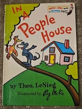 In A People House Theo. LeSieg Vintage Dr. Seuss Hardcover 1972 GOOD Book Rare!!