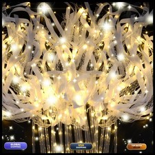 HONLYNE 100PCS Light Up Wands Wedding, Wedding Wands Streamers 3 Colorful