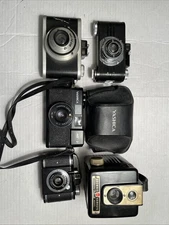 Lot of 5 Vintage Cameras: Kodak, Meteor,Beacon,Argus, Yashica, Untested