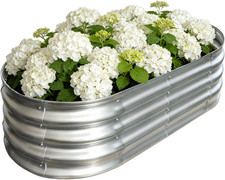 Galvanized Raised Garden Bed Outdoor, Large Raised Bed for Gardening, 4X2X1Ft Me