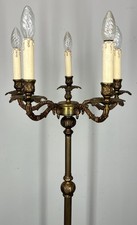 Standing Lamp Vintage French Style Brass 5 Lights Candelabra Floor Lamp LOT 4819
