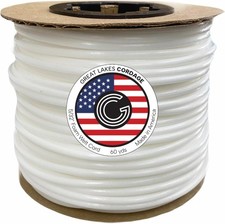 5/32" Upholstery Firm Plastic Foam Welt Cord Piping 60 yds 60 yds, White