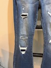 KanCan Women's Medium Wash Blue Distressed Stretch Bootcut Denim Jeans — photo 3