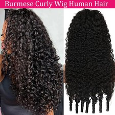 Burmese Curly Wig 13x6 Lace Front Wigs Human Hair 100 HD Lace Pre Plucked