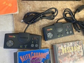 NEC TurboGrafx-16 System Console Bundle LOT w/2 games, controllers turbo tap
