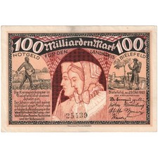 [#293692] Germany, Bielefeld, 100 Milliarden Mark, 1923-10-25, AU