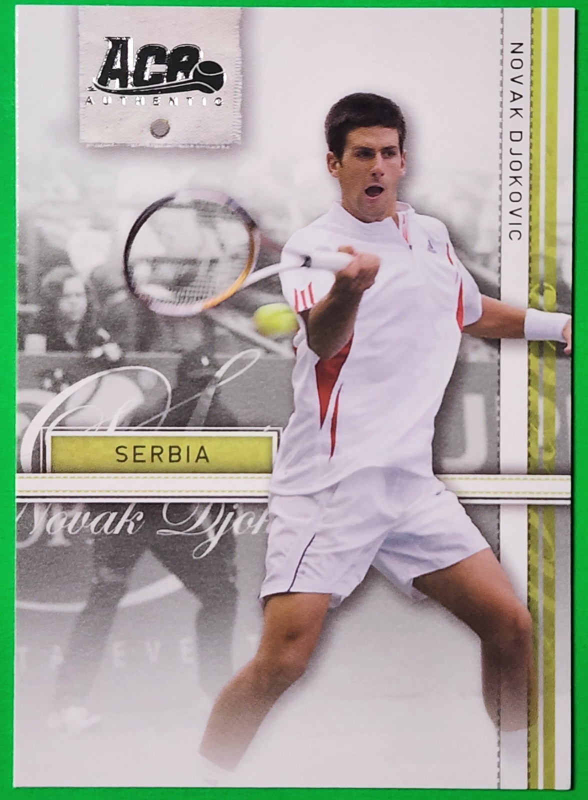 2007 Ace Authentic Straight Sets Tennis Card #16 Novak Djokovic Serbia NM