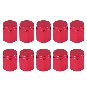 10pcs Hexagon Aluminium Alloy Caps Bike MTB Tyre Air Caps Dust Covers (Random