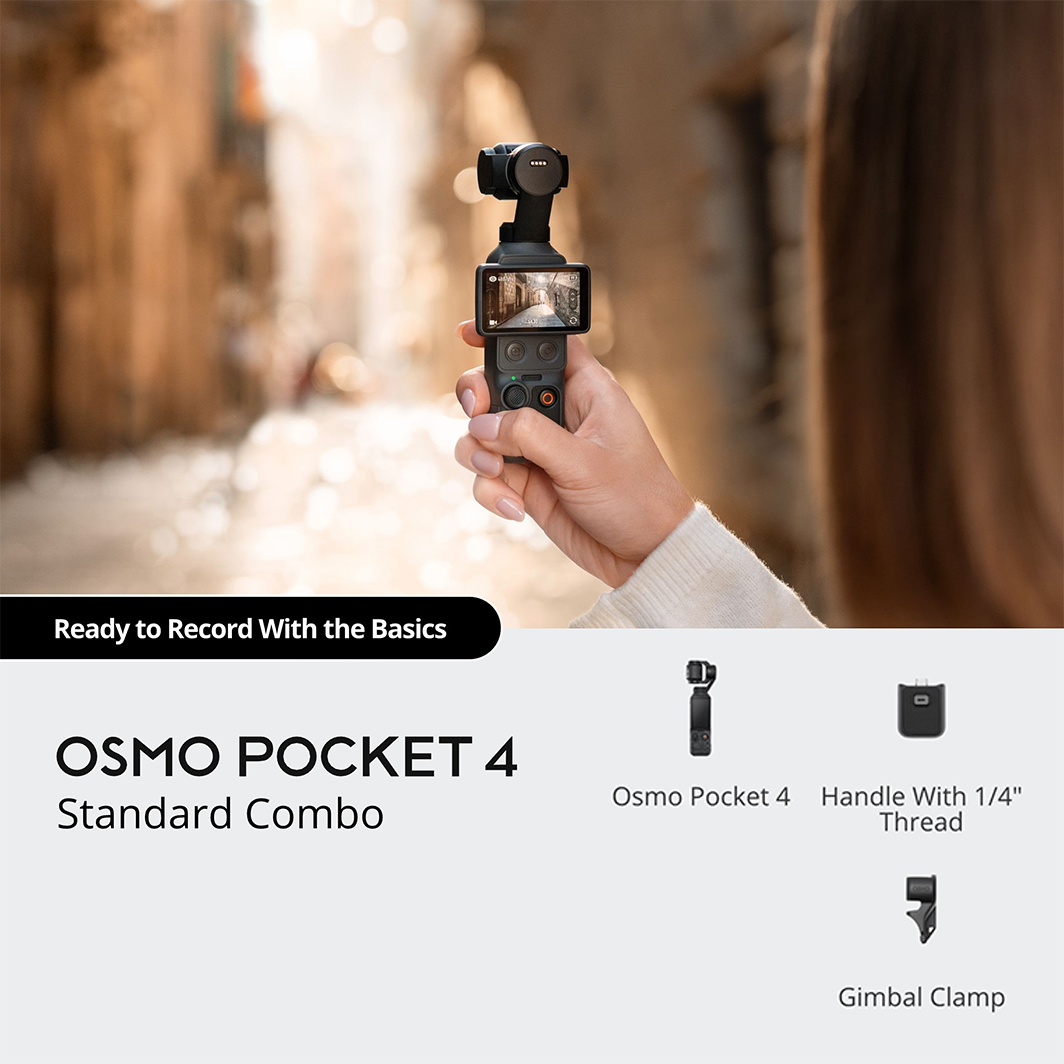 DJI Osmo Pocket 4 Standard Combo 4K Gimbal Camera Vlog Handheld