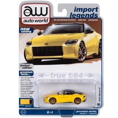 Auto World Maßstab 1:64 Premium Release ''2023 Nissan Z (Ikazuchi gelb)