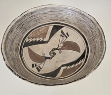 Anasazi / Mimbres Mosquito Bowl - Believed To Be Replica 