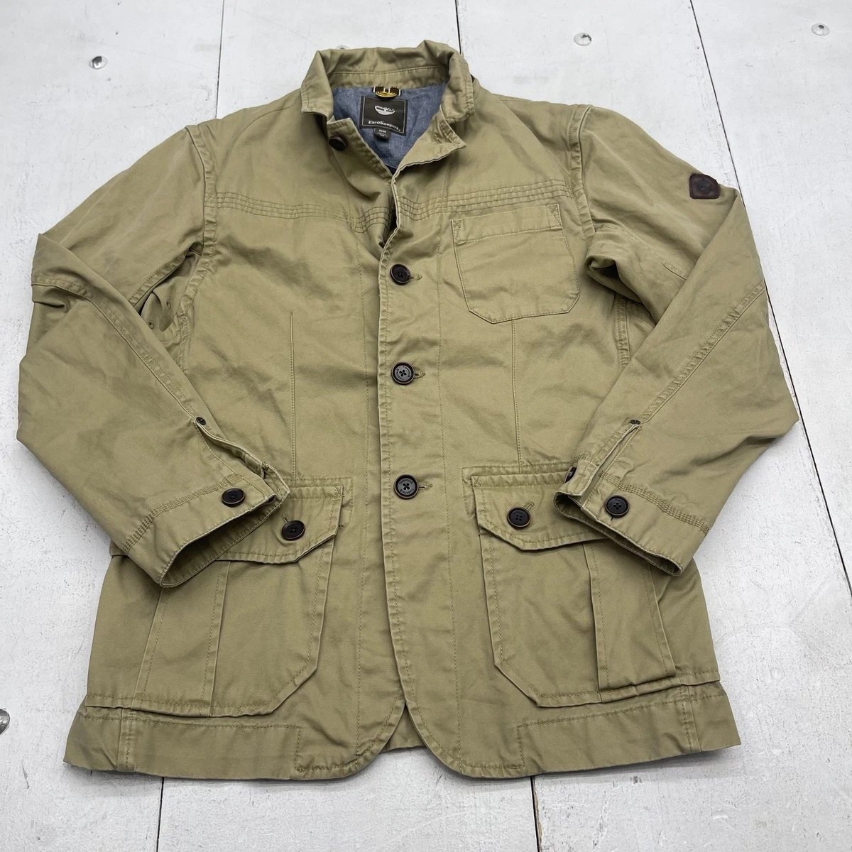 Timberland Earthkeepers Jacket Mens Medium Green Military Canvas 