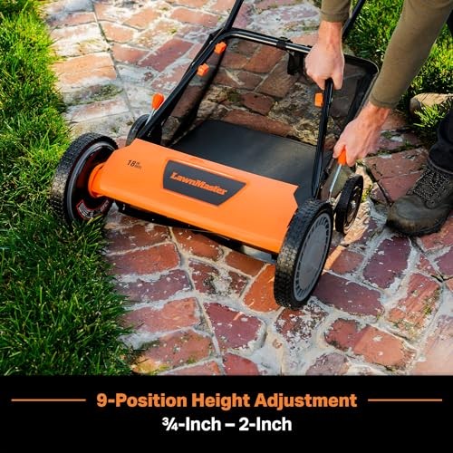 LAWNMASTER LMRM1801 PUSH REEL LAWN MOWER 18-INCH 5-BLADE - - Scratch & Dent