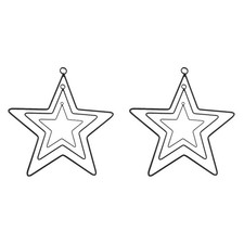  2 Pack Macrame Dream Catcher Wire Wreath Frames Star Large Catchers